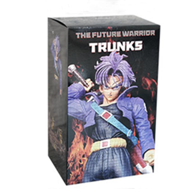 23cm Anime Dragon Ball Z Super Saiyan Trunks 2 Heads PVC Action Figure Battle Statue Collection Game Model Kids Toys Doll Gifts