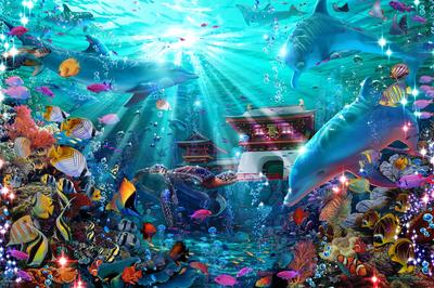 YANOMAN In Jigsaw Puzzle LASSEN Castle Under the Sea Comes with Piece Request Service and Jigsaw Puzzle Instruction Manual [Made Japan] 1000-piece