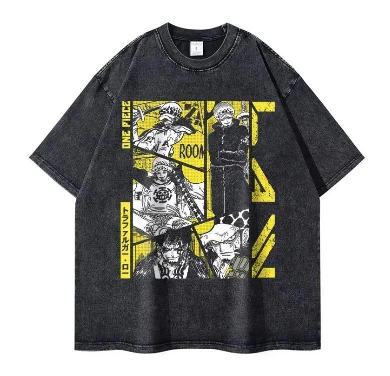

One Piece Косплей Лоу Аниме Манга Футболка Майка Хлопок 4XL
