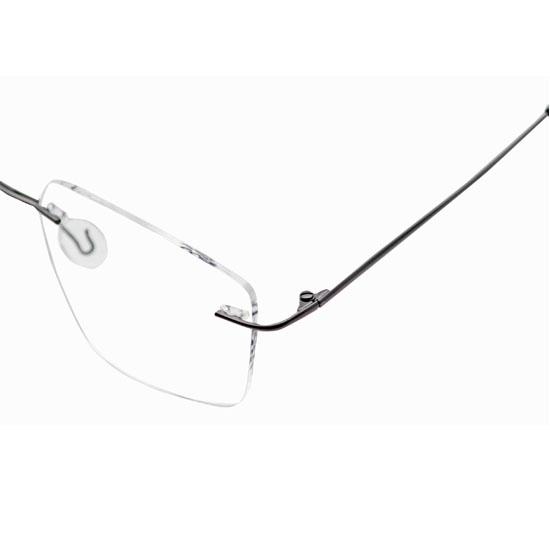 RSINC Smarty Rimless OD Light Weight Rectangular Unisex Eye Frame for All Ages (Black, Medium) GSJ078 54-18-140