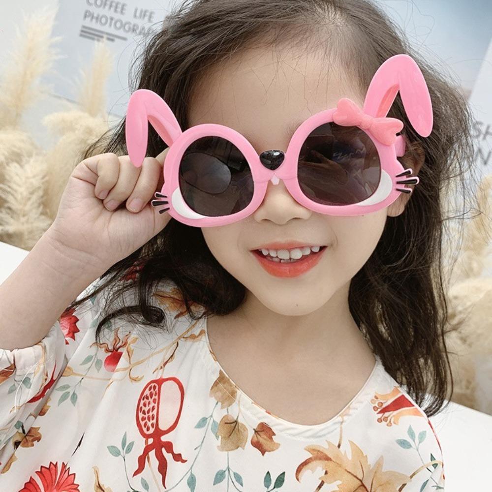 Small Rabbit Sunglasses for Girls Cartoon Children's Fashion Sunglasses Baby Po Cute Super Cute Sunglasses
