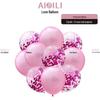 Metallic Sequin Balloon Set for Birthdays, Valentine's Day, and Weddings
