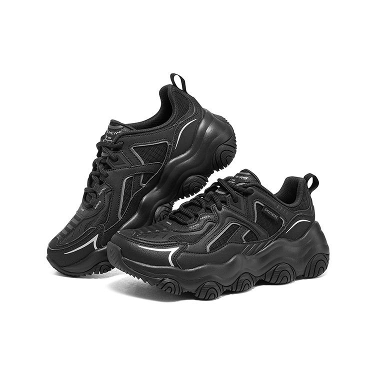 (WMNS) Skechers D'lites 1.0 Sneakers 'Black' Women's 896265-BBK