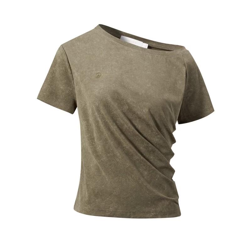 

Women s Short Sleeve Sloping Shoulder T-Shirt S