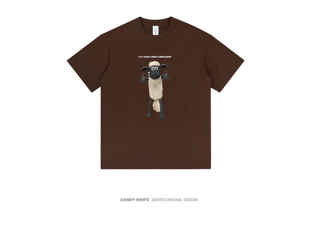 Unisex Pure Cotton Short Sleeve T-shirt - 2024 Summer Trend, Hong Kong Style Print, Versatile Loose Fit Casual Top