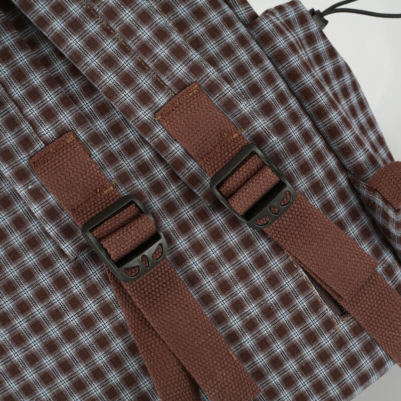 Junior School Bag Women's Check Backpack College Style Travel Backpack