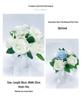 Custom European Simulated Rose Bridal Bouquet for Weddings, Photography, and Valentine's Day