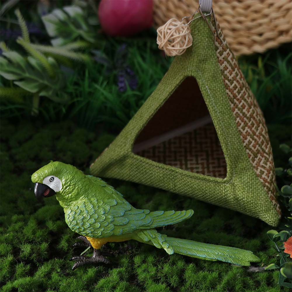 Triangular Summer Cooling Nest Breathable Net Bird Hammock Triangular Bird Hut Hiding House