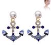 Ocean Theme Earring with Rhinestone Female Hypo-allergenic Lightweight Ornaments Gifts for Mom Wife Girlfriend