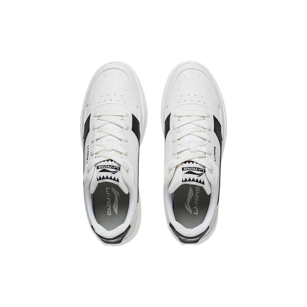 Li Ning Qingyi Non Slip Lightweight Low Top Skateboard Shoes Men's White Black AGCT401-2