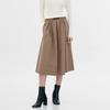 ACUD Tuck Detail Midi Skirt _ Beige