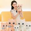 Cartoon Bow Cat Plush Fluffy Animal Stuff Doll Stuffed Toys Pink Cat Plush Toy  Children's Toys