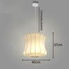 Modern Simple Led Lantern Pendant Light Restaurant Japanese Style Hanging Lights Teahouse Dining Room Fabric Droplights