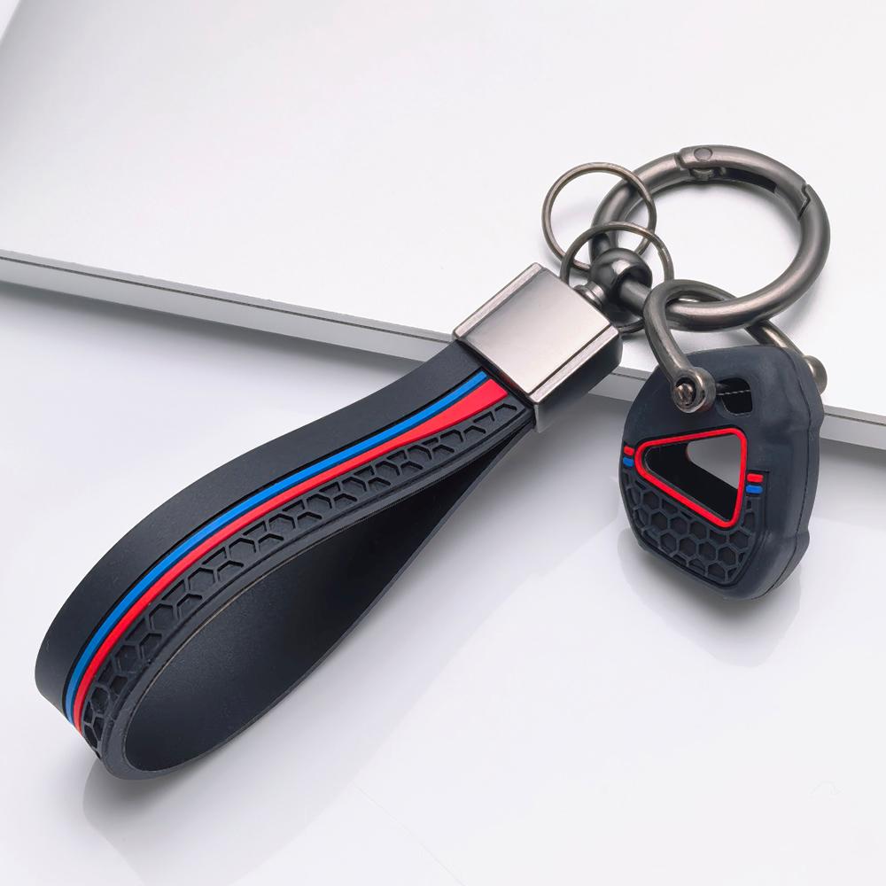 Key Cover for Kawasaki Ninja 250 300 400 650 ZX 6R 10R with Keychain Anti-Scratch Surface Shockproof Structure Soft Grip Texture Easy Install Design