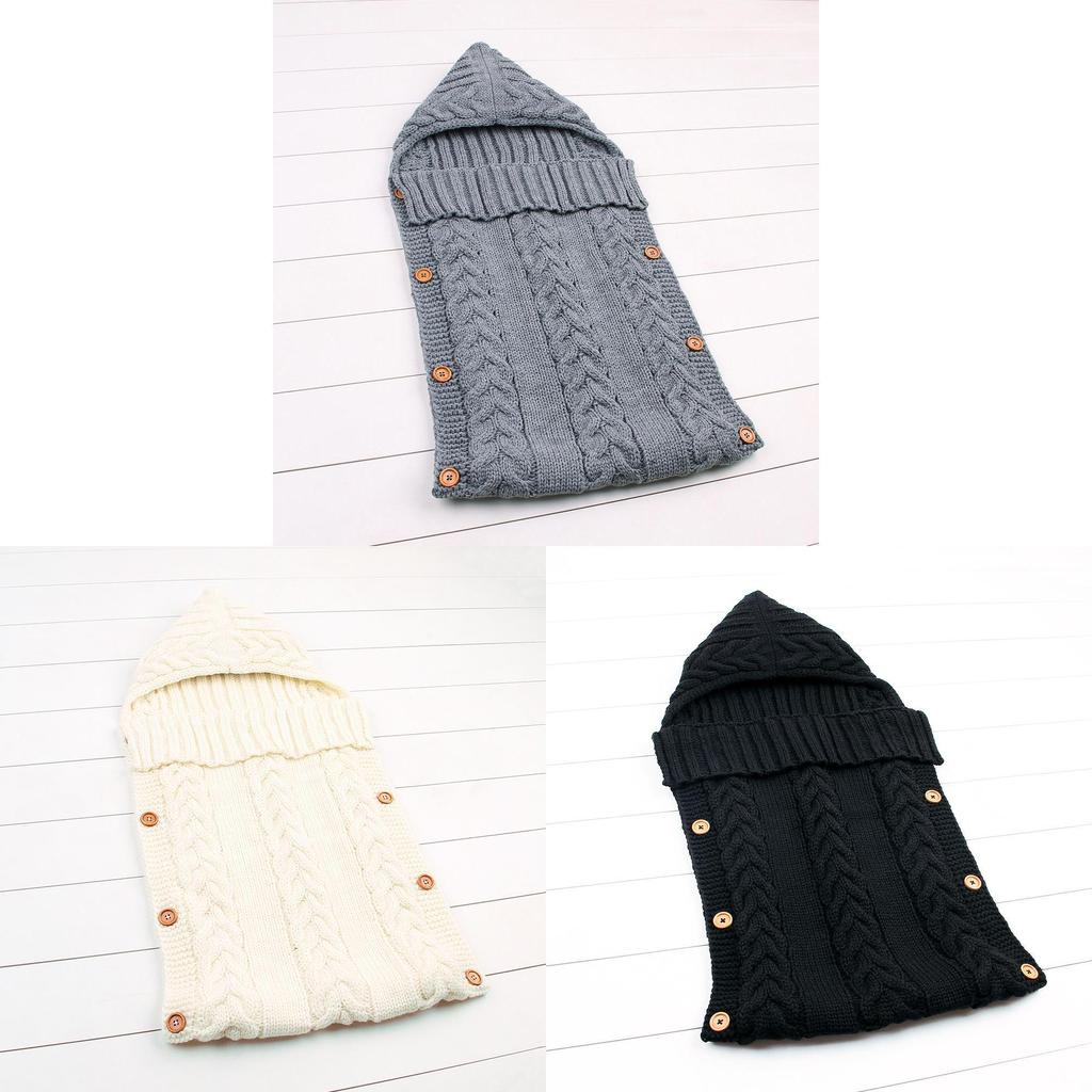 Cozy Newborn Sleeping Bag Baby Infants Knit Crochet Swaddle Wrap For Ultimate Warmth