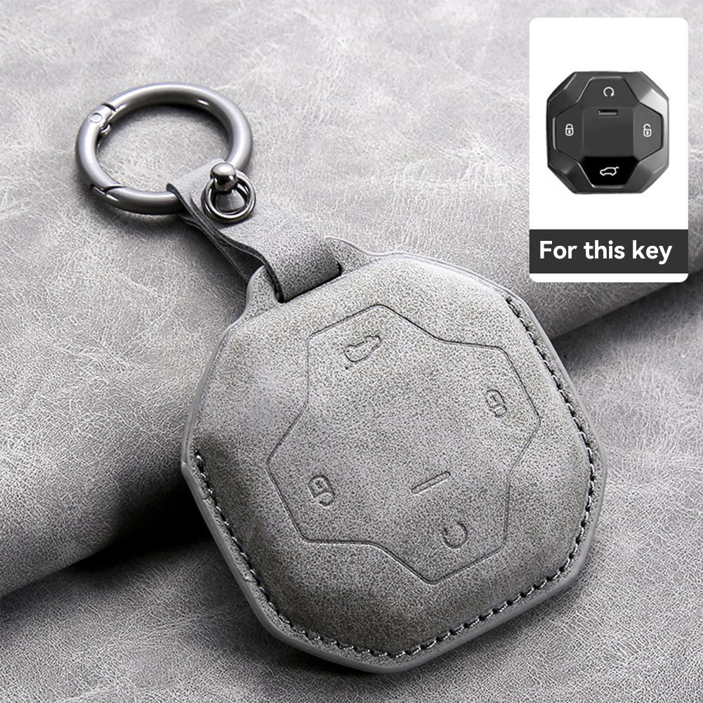 4 Buttons Car Remote Control Key Case Suede Leather Key Protect Cover Shell Accessories For Chery Jetour T2 Traveler 2025 2025