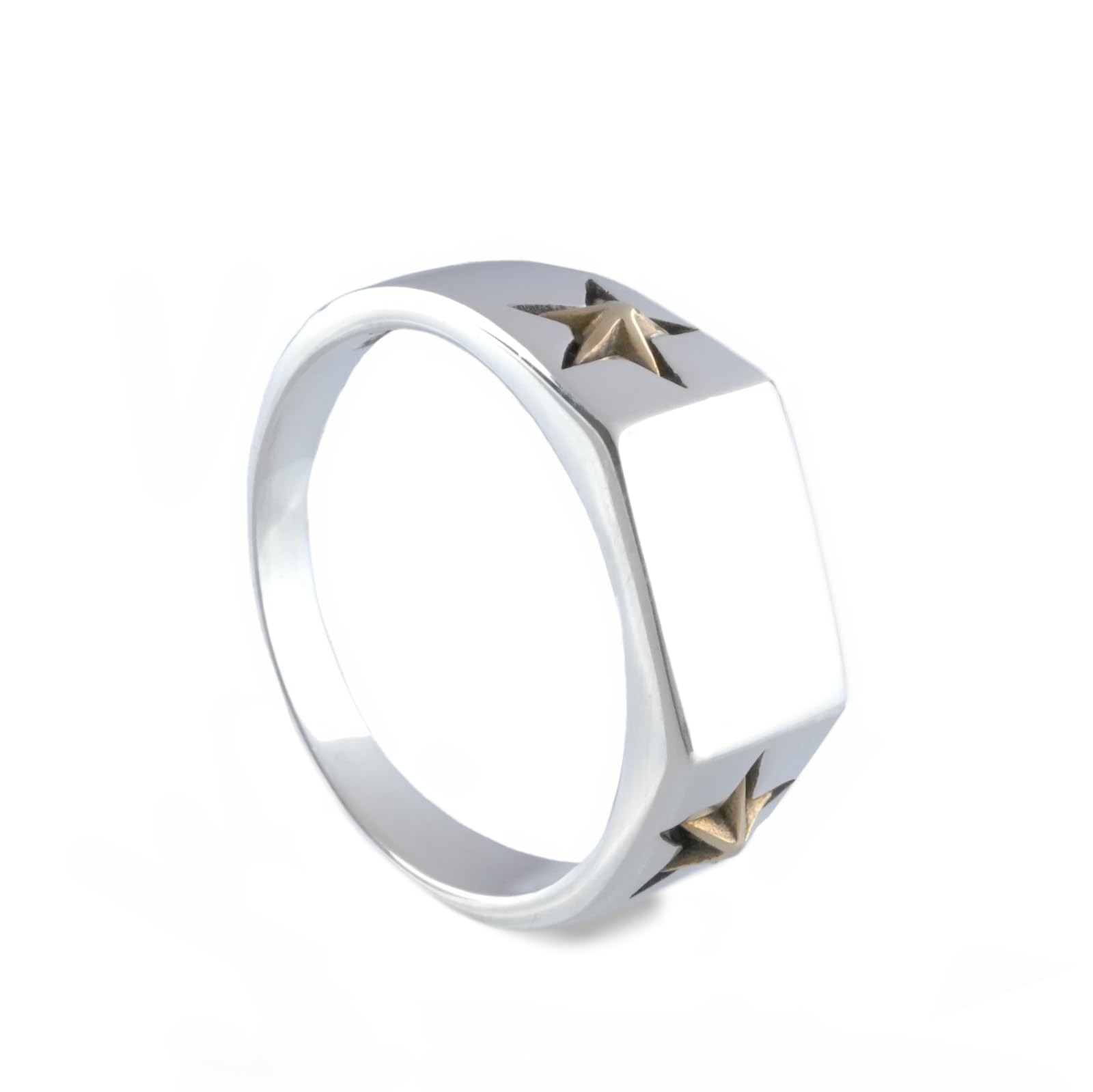 

Signet Ring Silver 925 Star Mark Ring Simple Signet Ring Star Sterling Silver [SANT BOLEN] Men s (21)