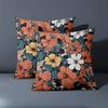 1 Stück Kissen mit Blumendruck für Heimdeko Polyester-Kissenbezug, dekoratives Sofakissenbezug Kopfkissen