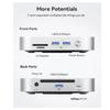 Aluminum Alloy Mount Dock Easy Setup Plug and Play for Mac Mini M4 Dock 40Gbps Bandwidth 10Gbps USB A Ports for Entertainment