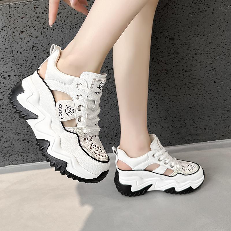 Sandals Summer Height Raising Shoes Women's Shoes Leather Small White Shoes Sneakers