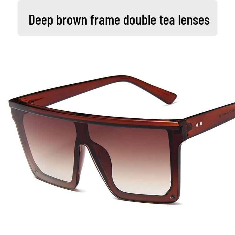 Trendy Large Frame One-Piece Sunglasses in Elephant Grey for Men and Women - Stylish Outdoor Beach Travel Shades