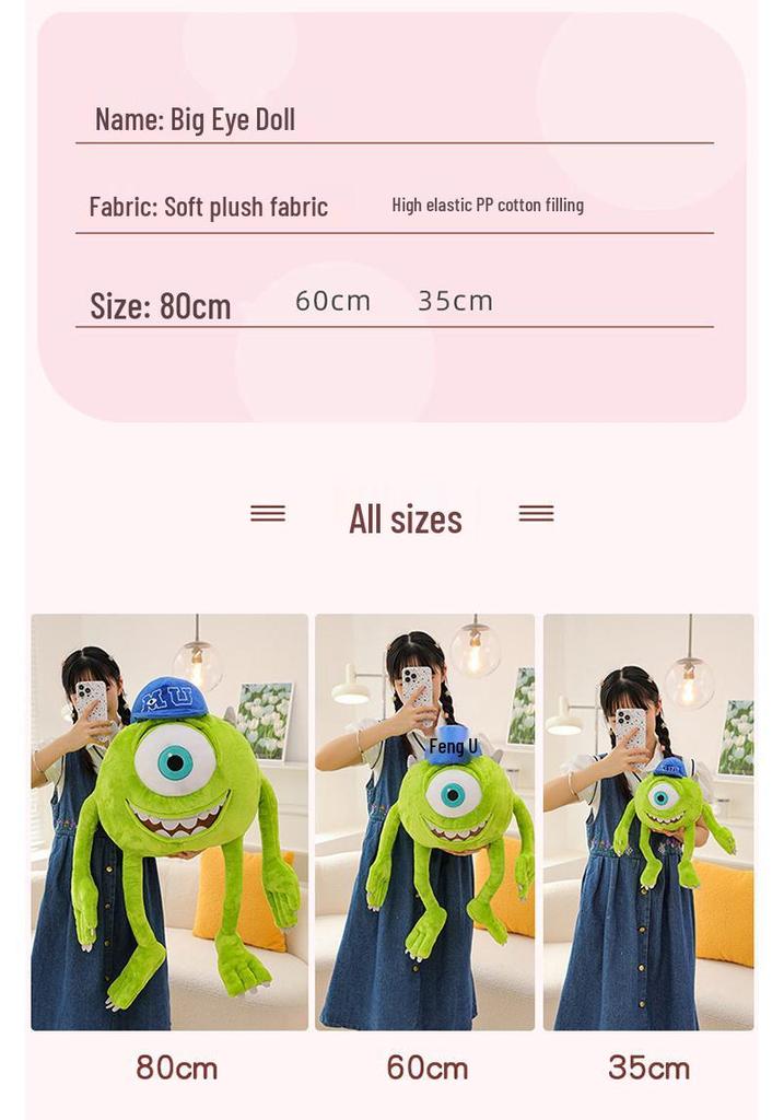 Super süßes Monster-Stofftier mit großen Augen - Ideales Geschenk zum Kindertag