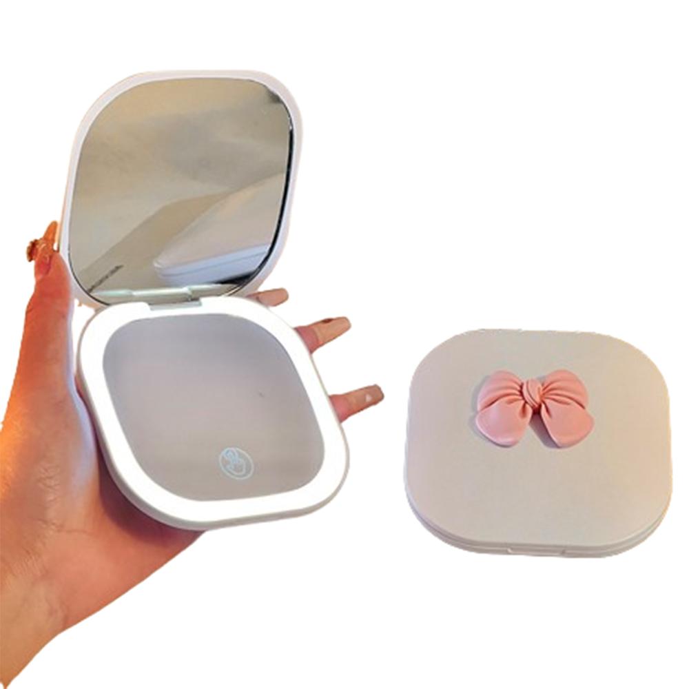 1X/3X Travel Cosmetic Mirrors Double Sided Pocket Mirror with Light LED Makeup Mirror  Bedroom