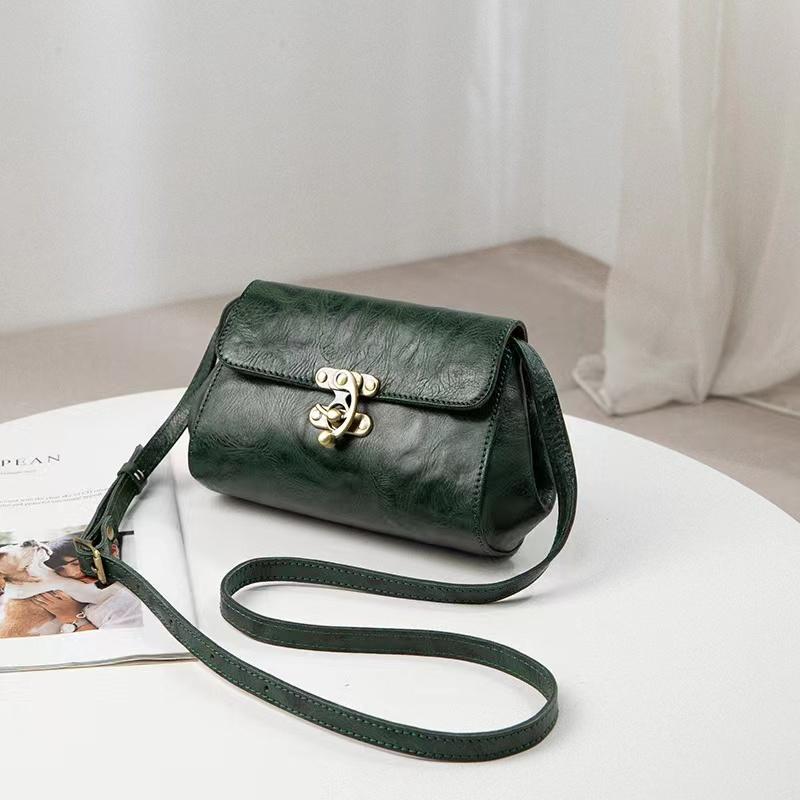 

Женская сумка из натуральной кожи, первый слой из коровьей кожи растительного дубления, изысканная модная маленькая сумка-подушка, сумка-мессенджер