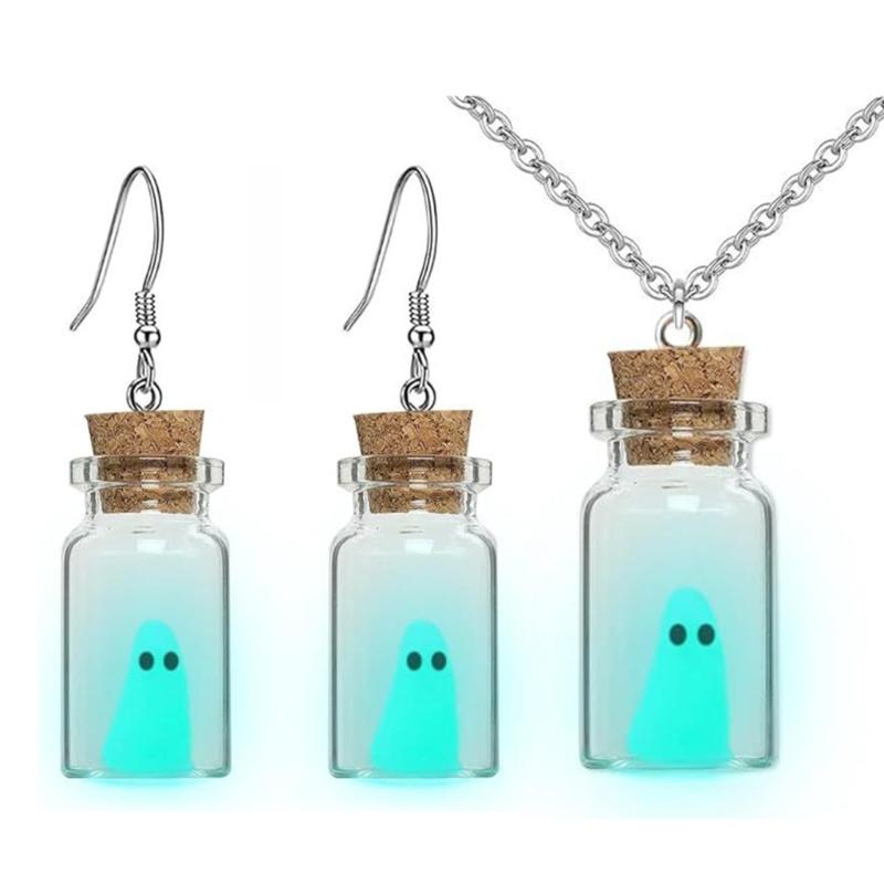 Fashionable Halloween Earrings Glowing in Dark Fashion Accessory Portable for Special Occasions Stylish Outfits