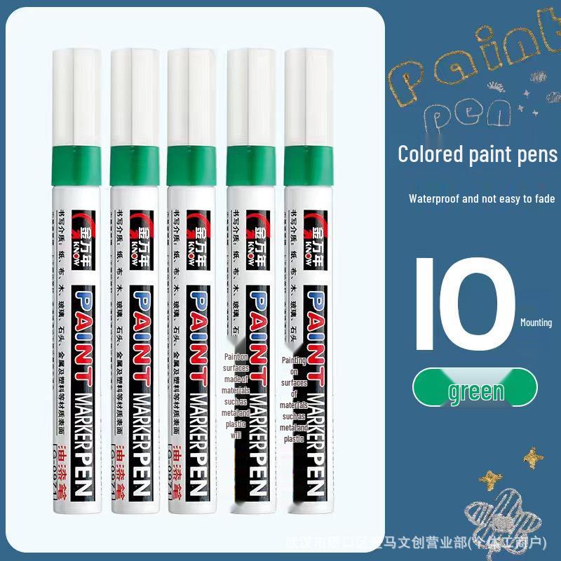 Jin Wannian Oil-Based Waterproof Touch-Up & Marking Pen for Metals