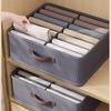 16-Compartment Canvas Storage Box with Handle Durable Fabric Drawer Organizer for Closet, Wardrobe & Home Organization Clothes Organizer Storage