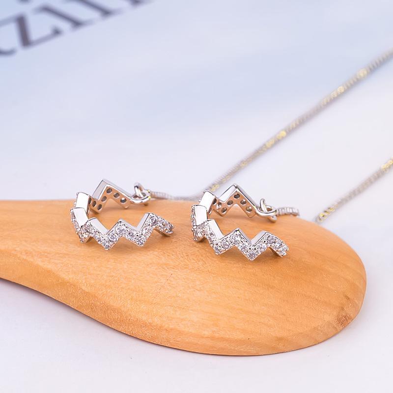 Wave Zircon Ear Line Ear Clip Ideal For Women Girl Chain Design Sweet Versatile Jewellery Gift High Quality Durable Material