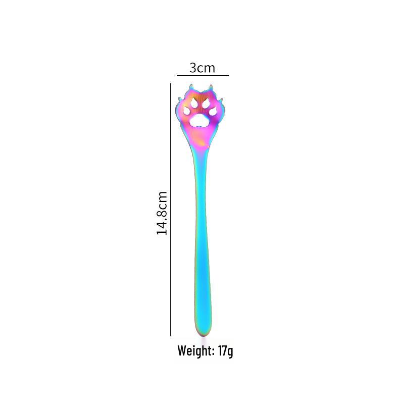304 Stainless Steel Cat & Dog Paw Coffee Stirring Spoon - Creative Cartoon Gift Spoon
