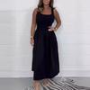 2026 Summer Women's High-End Waist-Cinched Casual Dress - Hot Selling Solid Color Skirt