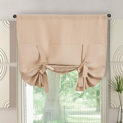 Blackout Curtain Valances for Kitchen Windows/Living Room/Bathroom Privacy Protection Rod Pocket Decoration Scalloped Winow Valance Curtains