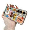 Cute Cartoon Sticker Collage Clear TPU Phone Case For IPhone 15 Pro Max & Samsung Galaxy S24 Ultra, Shockproof Cover