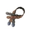 Boho Chic Merlot Schlankmachender Taillengürtel mit runder Scheibendekoration für Damen