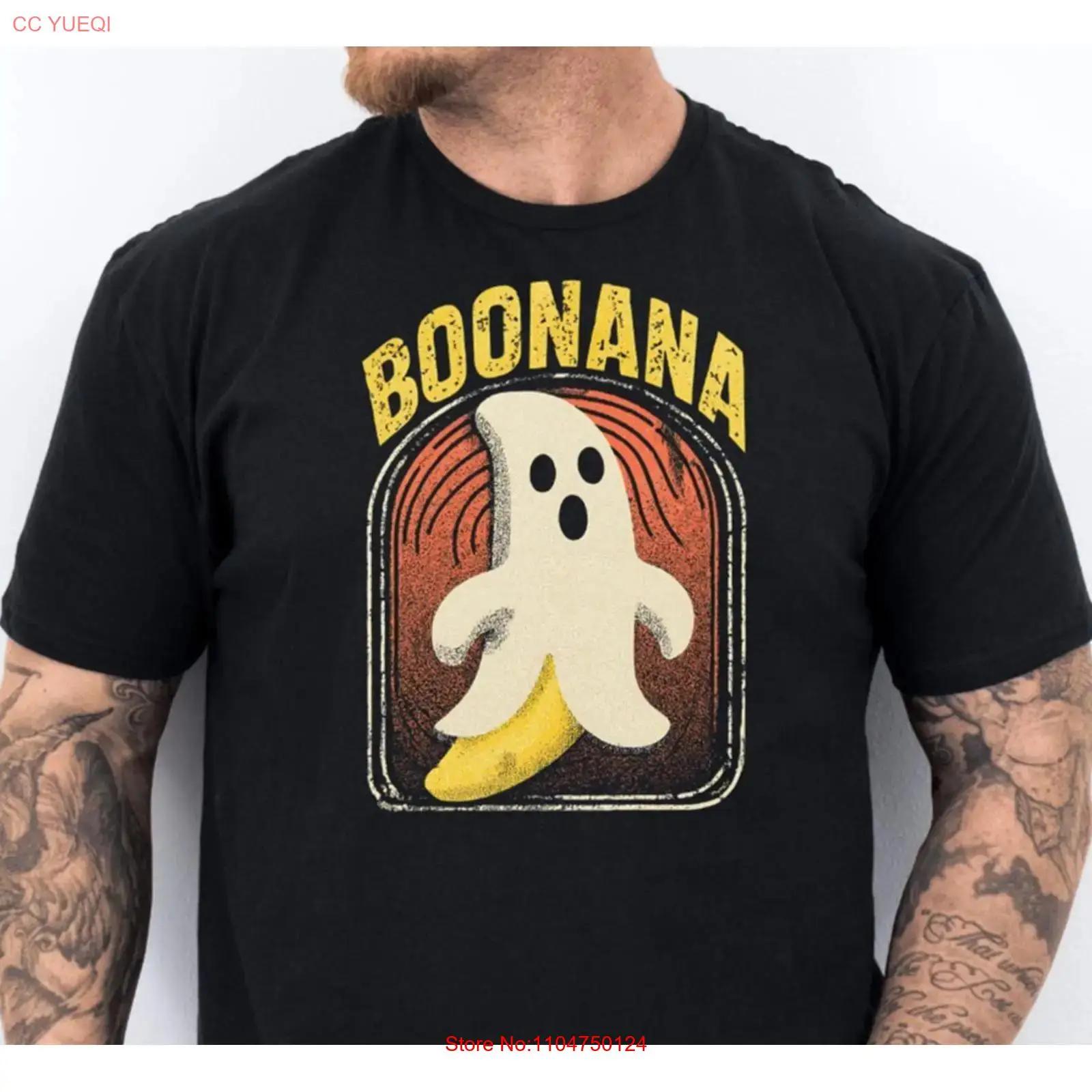 

Boonana Banana T Shirt Funny Halloween Fruit Lover Retro Humorous vintage Washed designer clothes Breathable Casual streetwear 5XL різнокольоровий
