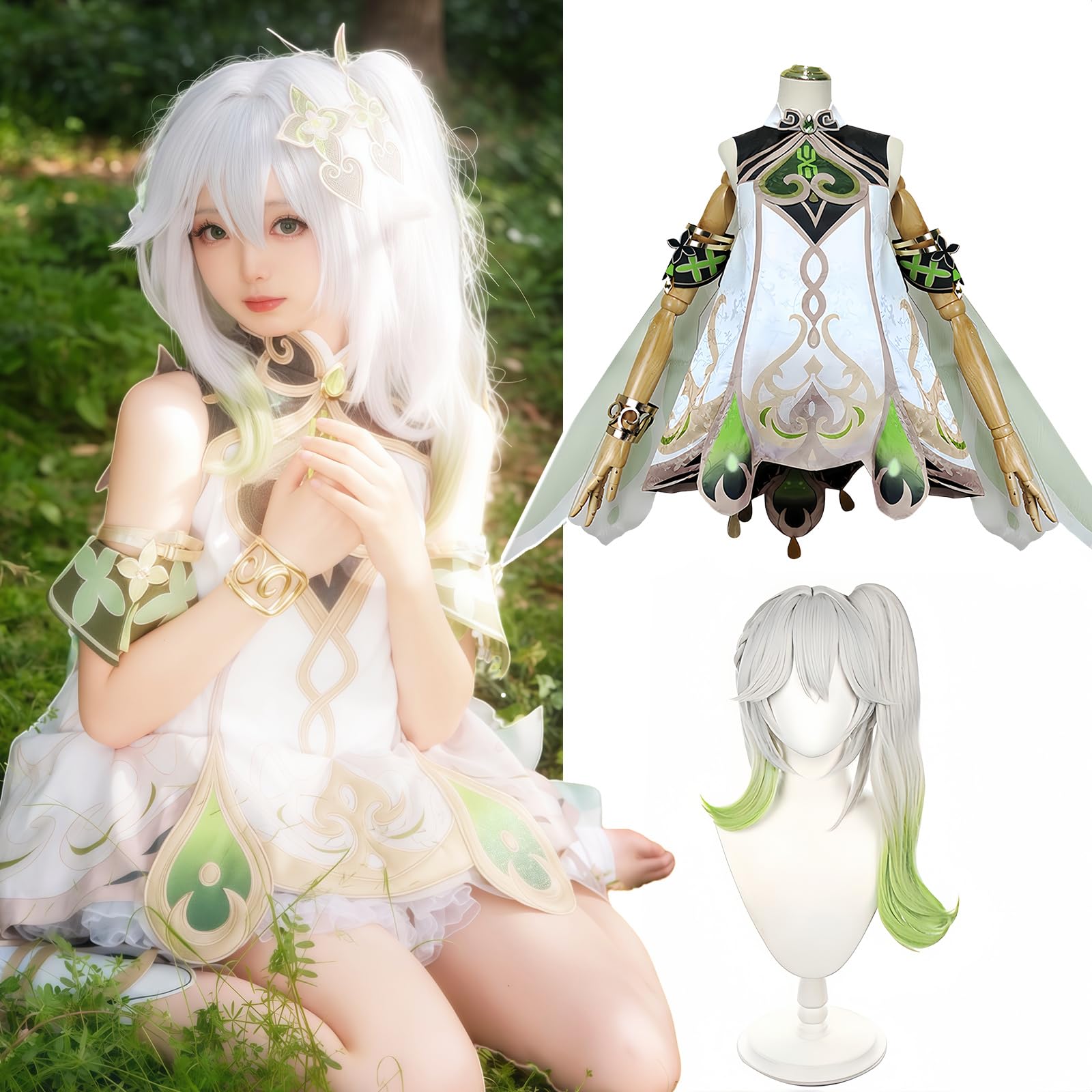 

Genshin Impact Косплей Нахида Косплей Костюм Бог Травы Genshin Impact Взрослый Детский Детский Размер 130 140 Белый Трава Джока [NOKIJP] (Нахеда, 140)