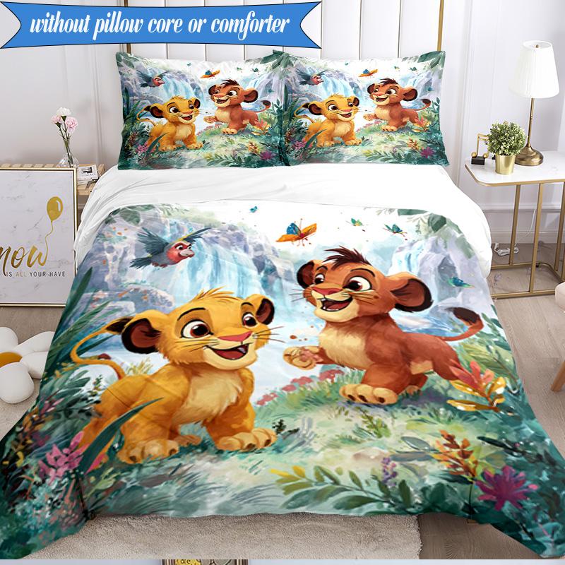Lion king 3pcs K-pop music group Bedding set,Ideal for Bedroom, Dormitory,Including Duvet Cover And 2pcs Pillowcases,Fan gifts