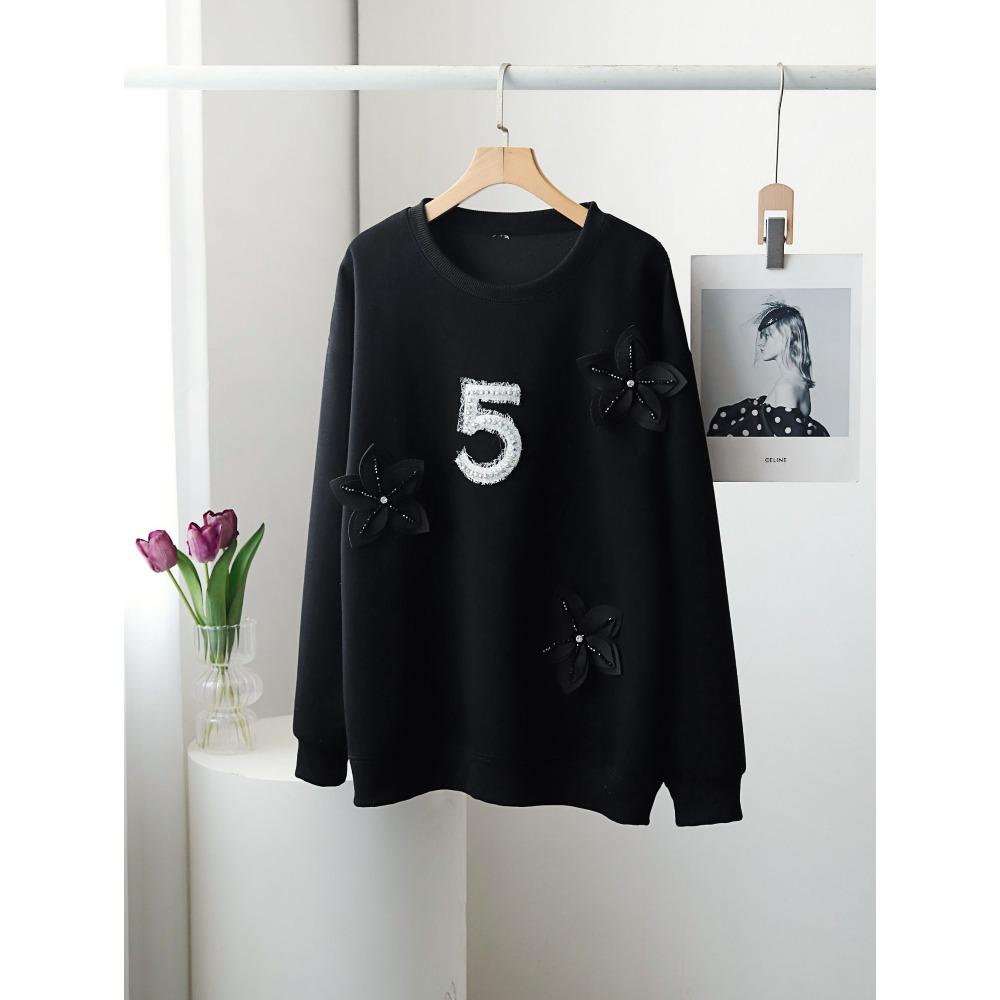 DIMANAF 2024 новые весенние женские толстовки и свитшоты больших размеров с длинными — фото 3