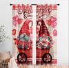 2pcs Valentine's Day Love Gnome & Heart Curtains   Perfect for Festive Window Decor   Charming Home Bedroom Living Room Decor