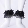 1 paire de couvre-chaussettes courts multicouches Couvre-pieds doux Style Lolita Bordures pour chaussettes JK