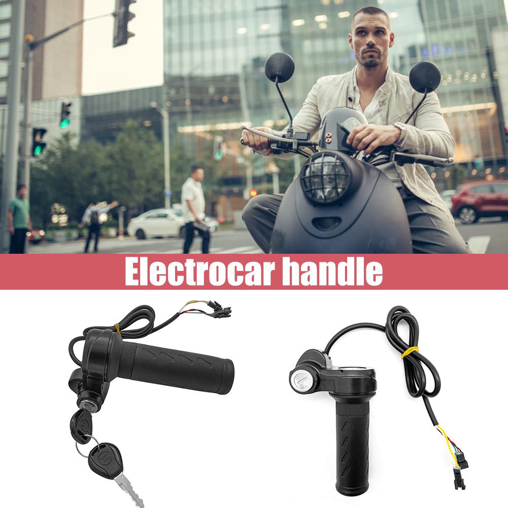 Universal Voltage Electric Bicycle Handlebar Twist Accelerator E-Bike Throttle Grip Scooter Handle Replacement Parts Accessories