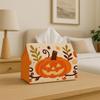 Pumpkin Tissue Box, Roll Paper Holder, Napkin Box, Suitable for Kitchen, Living Room, Bedroom, Bathroom, And Car Tissue Box
