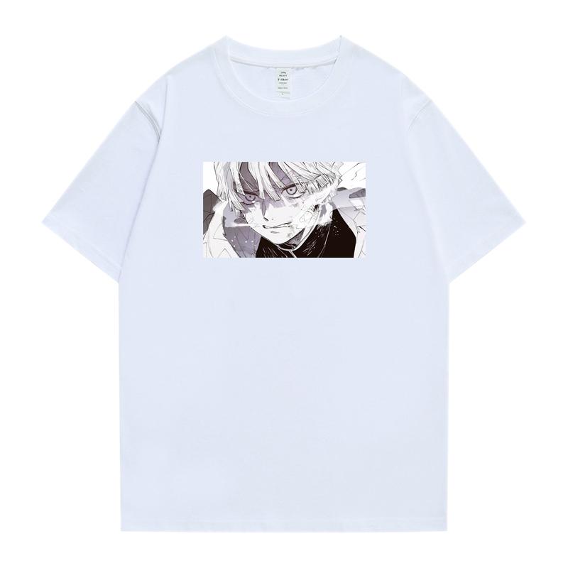 Japanese T-shirt Men's and Women's Pure Cotton Two-dimensional Ghost Extermination Cartoon T-shirt Surrounding Couple Clothes