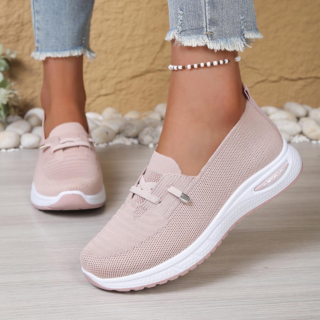 Spring Autumn Ladies Flat Shoes Breathable Mesh Slip-On Casual Sneakers Comfortable Women's Footwear Flat Footwear