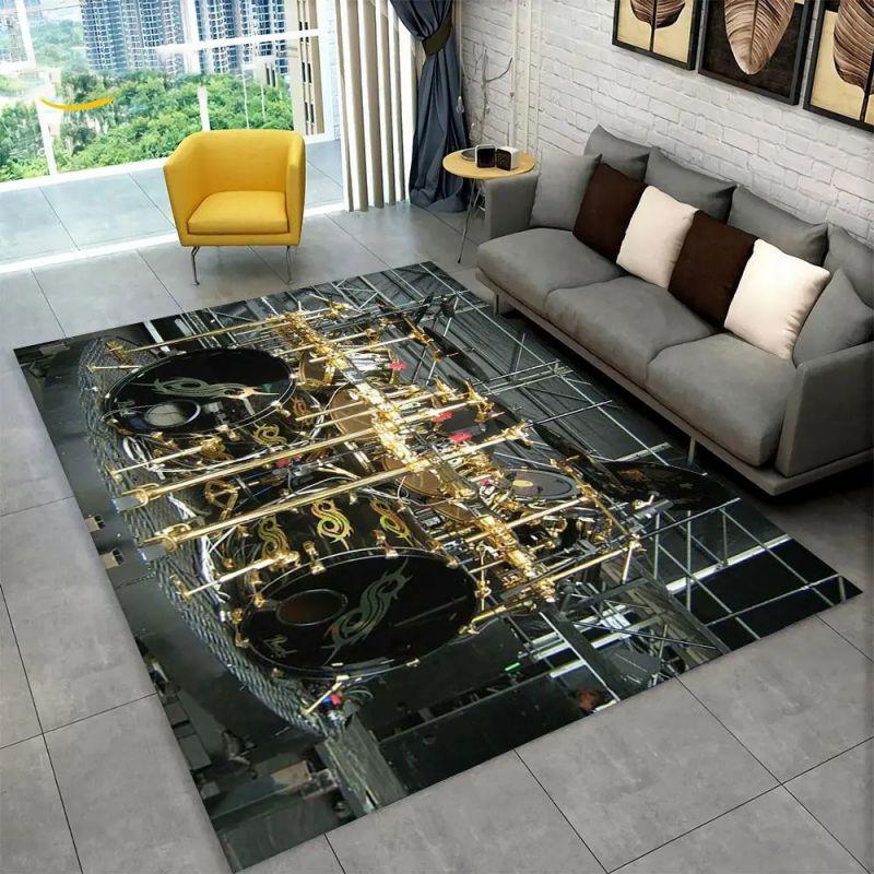 3D Drum Kit Music Instruments Carpet High Quality Non-Slip Bedroom Kitchen Doormat Large Size Balcony Corridor Area Decor Rug