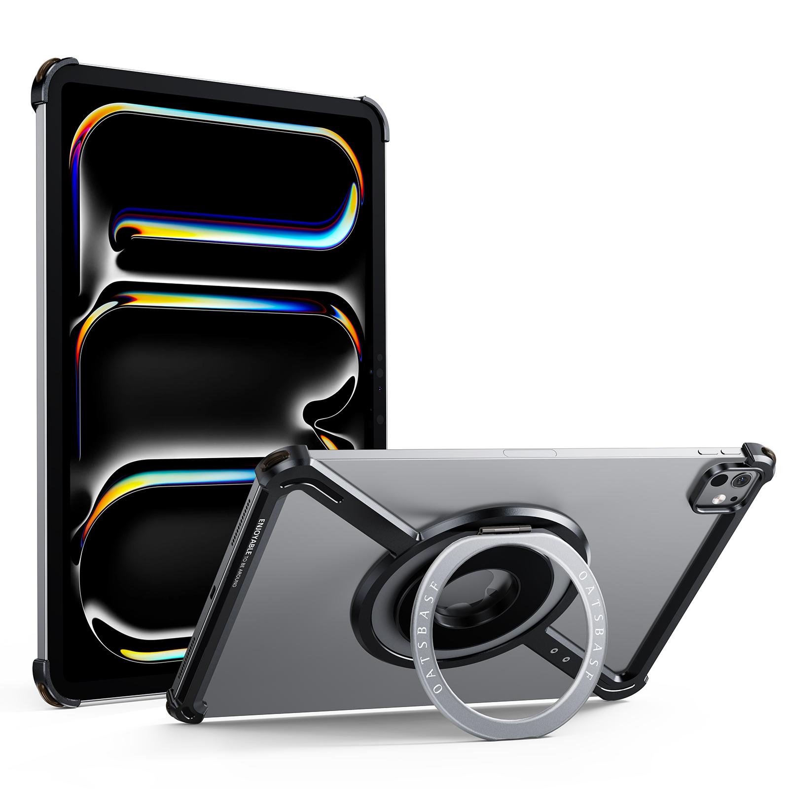 

Eary Frameless Case for iPad Pro 2026 11 Inch M4 (5th Gen) With 360°Rotatable Magnetic Kickstand Aluminum Alloy Dropproof Case чёрный