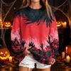 Women's Fashion Casual Halloween Print Round Neck Sweatshirt